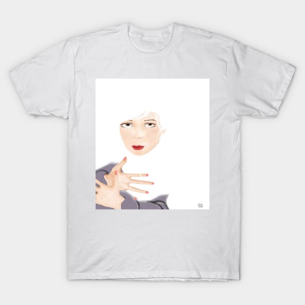 Light [Digital Portrait Illustration] T-Shirt by grantwilson